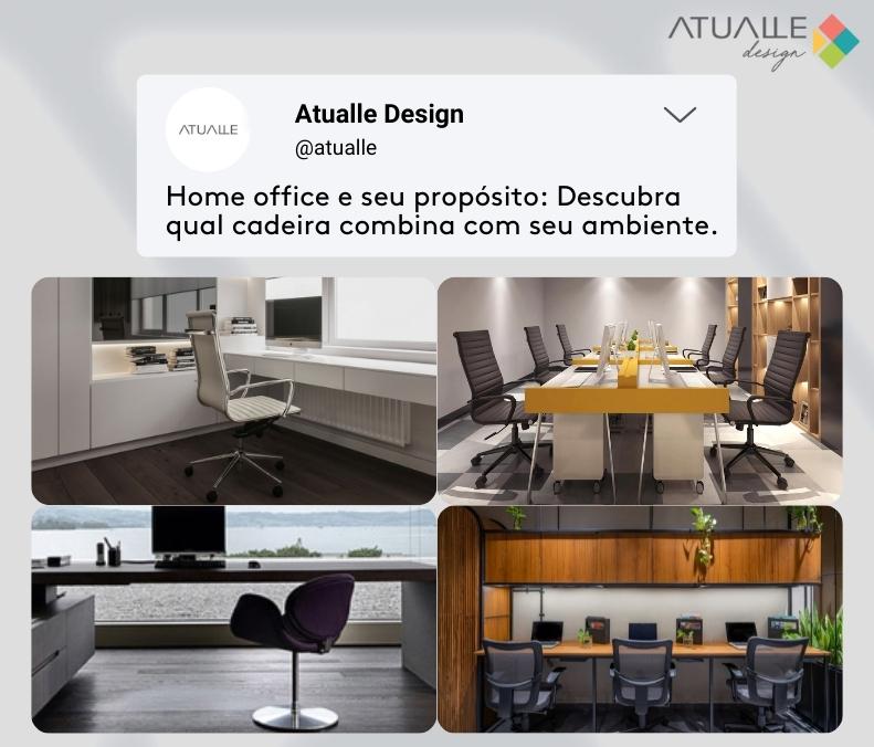 Home office e seu propósito: Descubra incríveis cadeiras para combinar com seu ambiente.