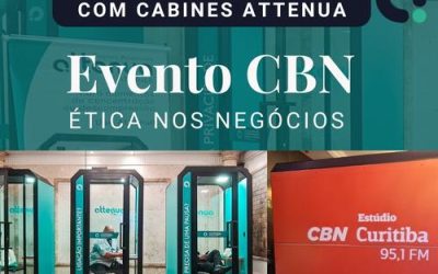Privacidade acústica com cabines Attenua em Evento CBN: Ética nos Negócios
